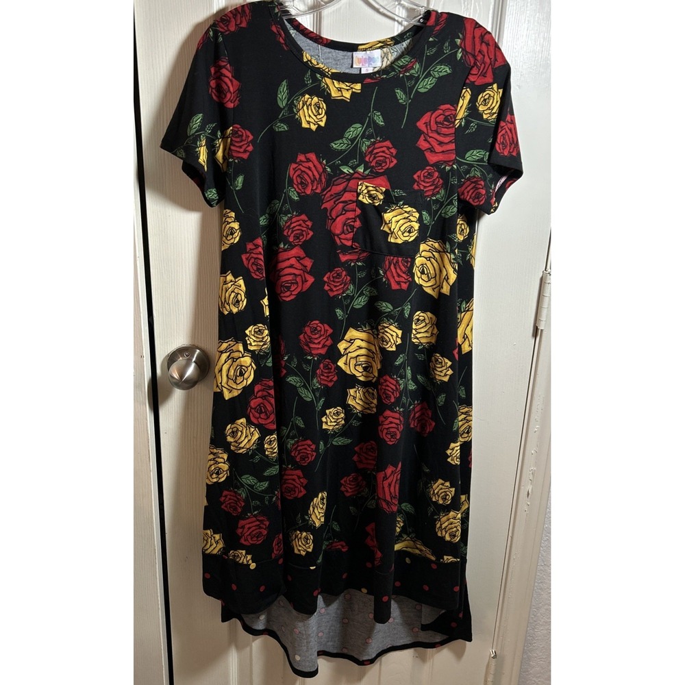 Lularoe Rose Dress Women's Size Small Short Sleeve‎ Midi